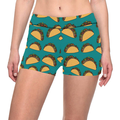 Taco Pattern Print Design TC07 Yoga Shorts