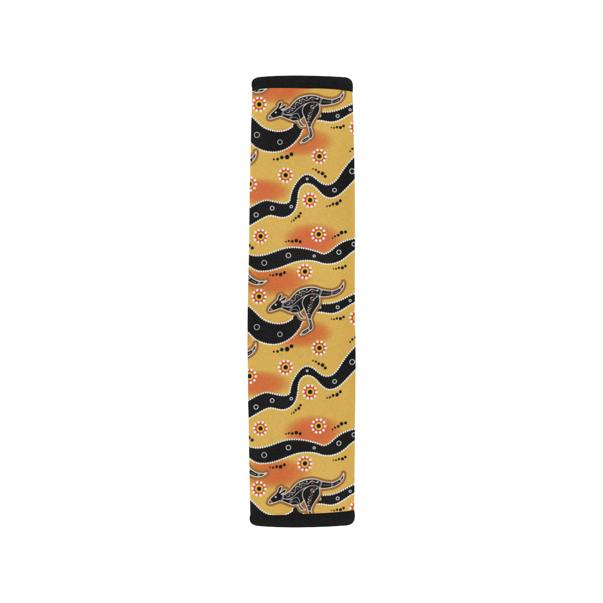 Kangaroos Aboriginal  Pattern Print Design 06 Car Seat Belt Cover