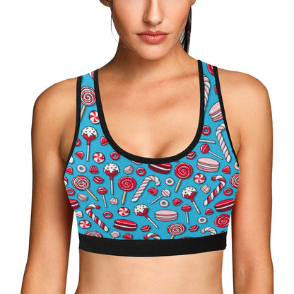 Candy Pattern Print Design 05 Sports Bra