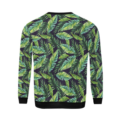 Tropical Flower Pattern Print Design TF06 Men Long Sleeve Sweatshirt
