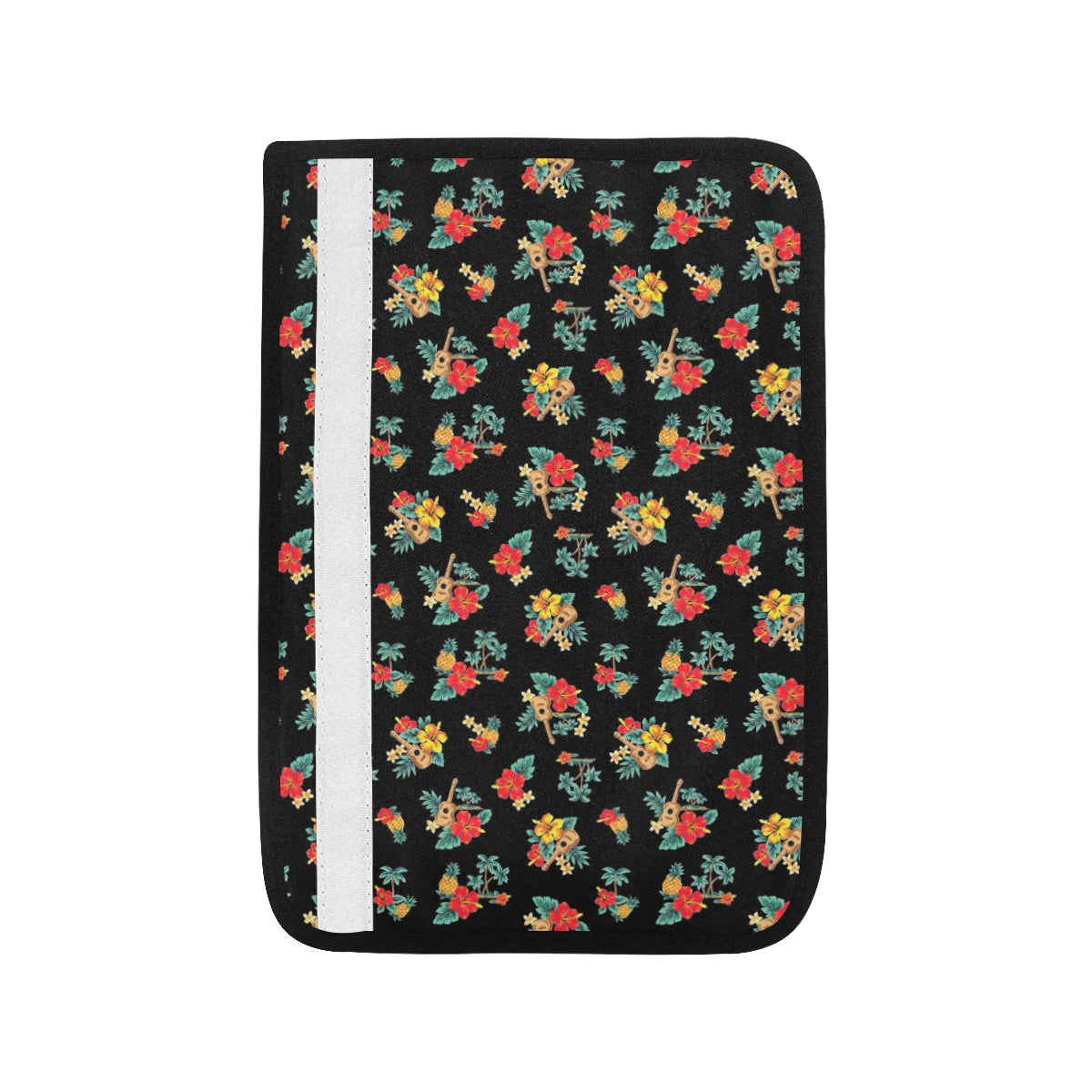 Hawaiian Flower Themed Print Car Seat Belt Cover