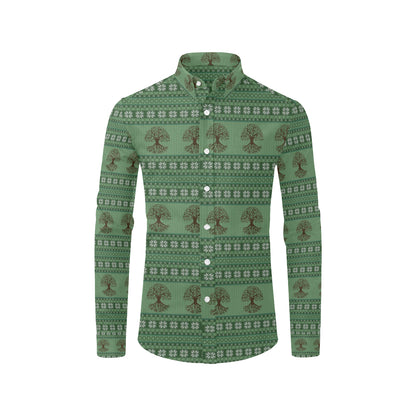 Celtic Pattern Print Design 09 Men's Long Sleeve Shirt