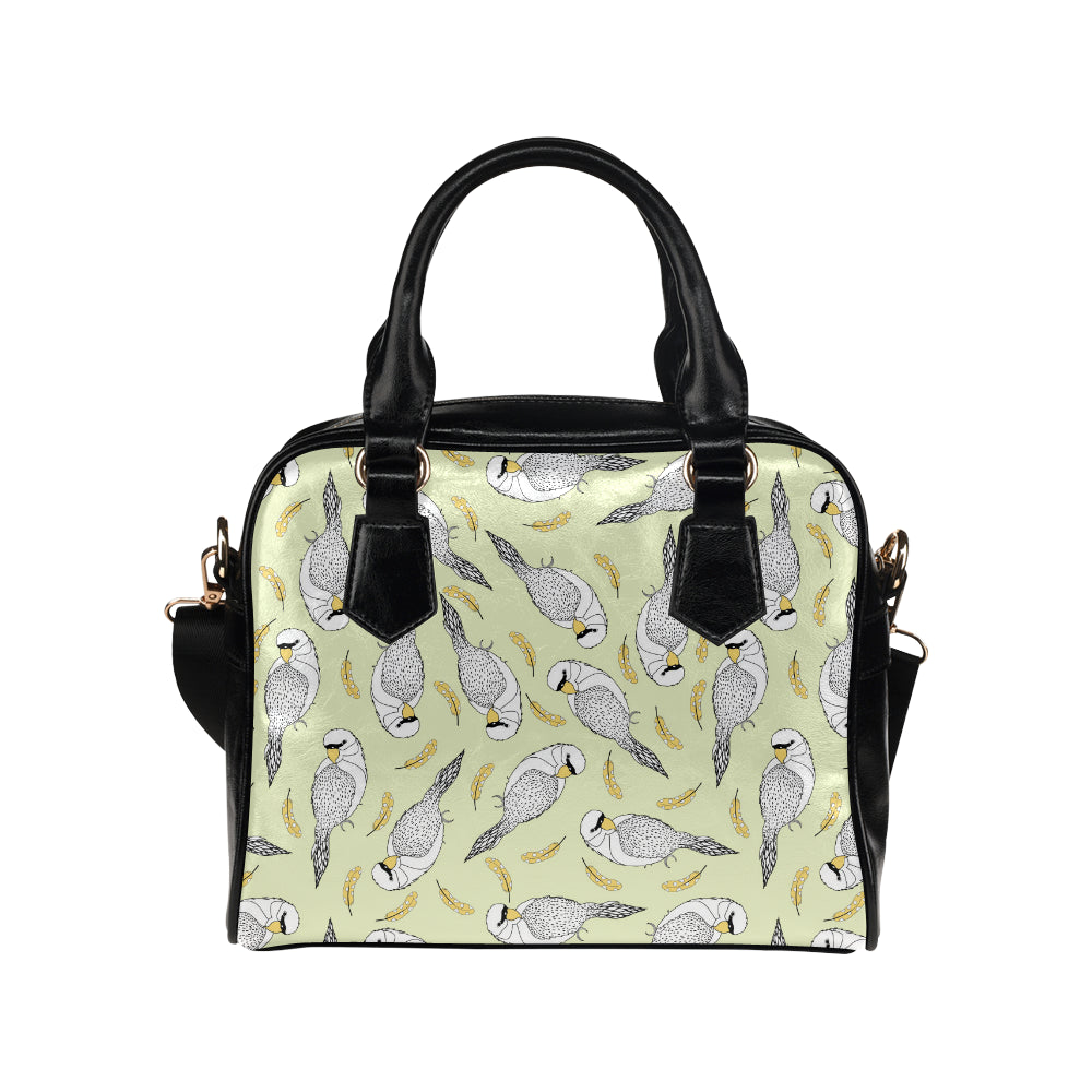 Parakeet Pattern Print Design A03 Shoulder Handbag