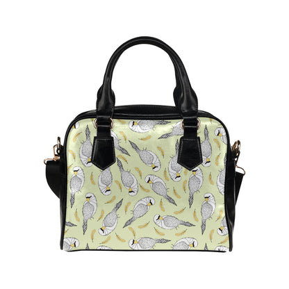 Parakeet Pattern Print Design A03 Shoulder Handbag