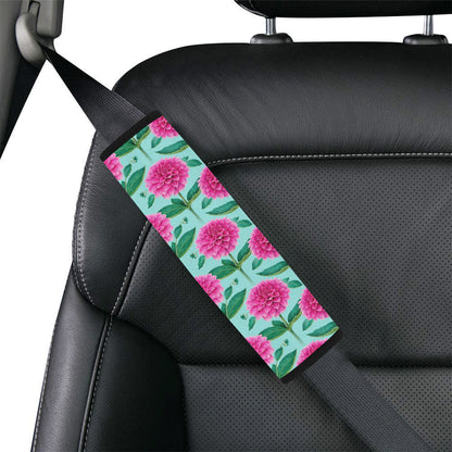 Dahlia Pattern Print Design DH08 Car Seat Belt Cover