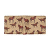 Brown Horse Print Pattern Men's ID Card Wallet