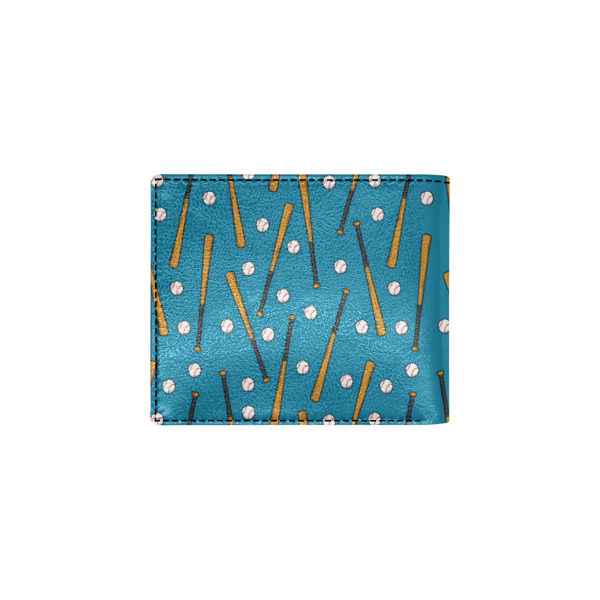Baseball Pattern Print Design 01 Men's ID Card Wallet