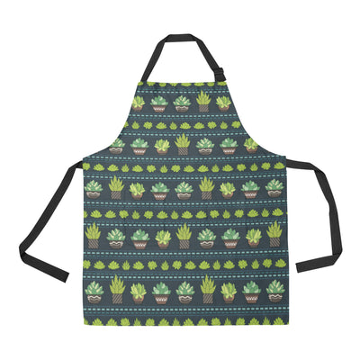 Cactus Pattern Print Design 07 Apron with Pocket