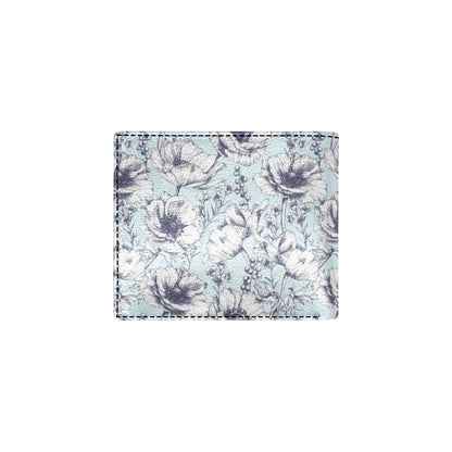 Anemone Pattern Print Design 02 Men's ID Card Wallet