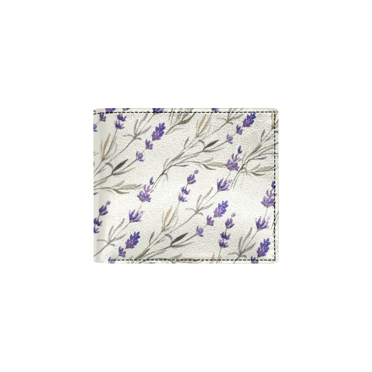 Lavender Pattern Print Design 01 Men's ID Card Wallet