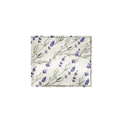 Lavender Pattern Print Design 01 Men's ID Card Wallet