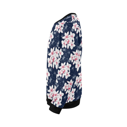 Plumeria Pattern Print Design PM017 Men Long Sleeve Sweatshirt