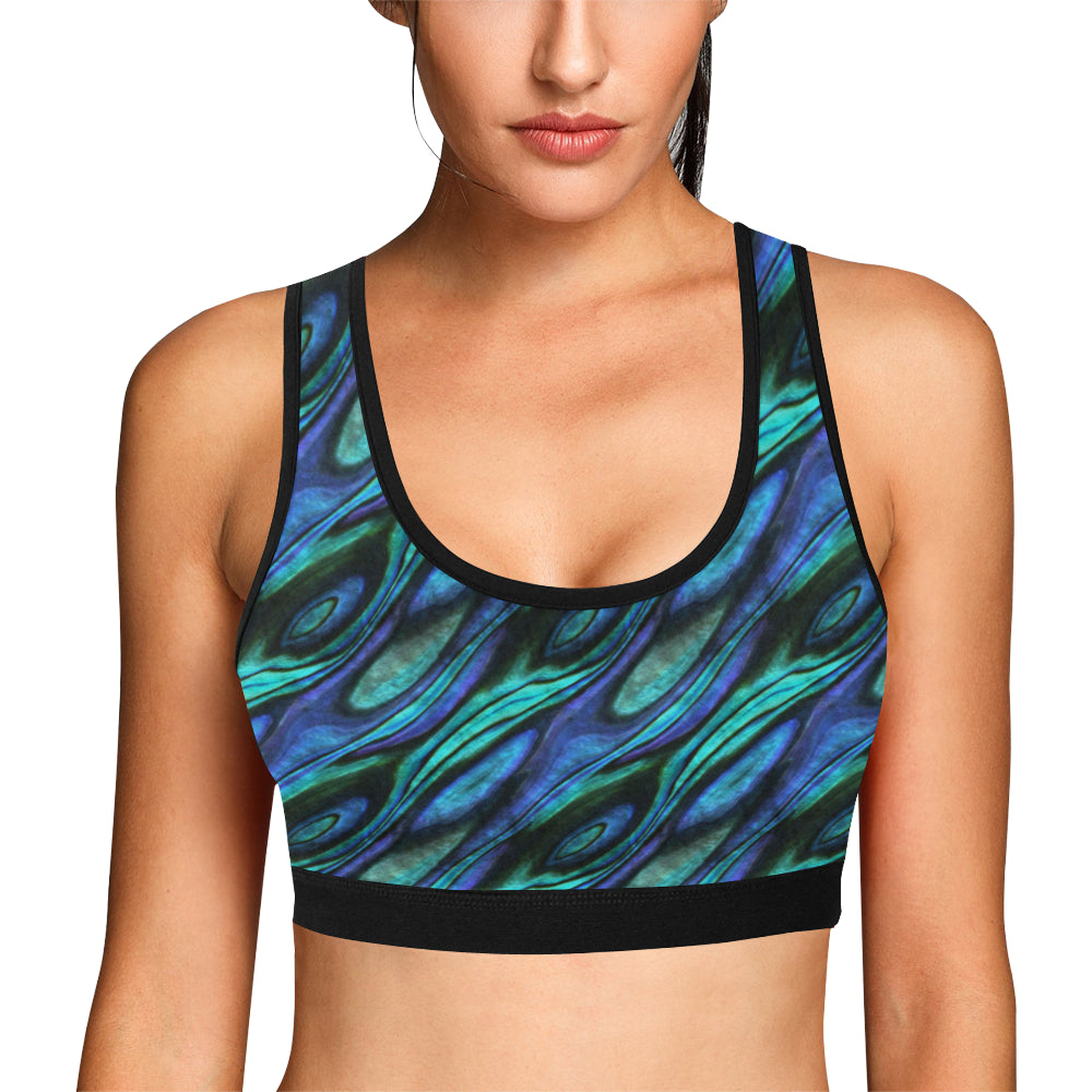 Abalone Pattern Print Design 03 Sports Bra