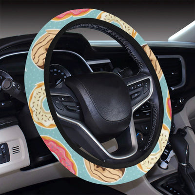 Donut Pattern Print Design DN04 Steering Wheel Cover with Elastic Edge