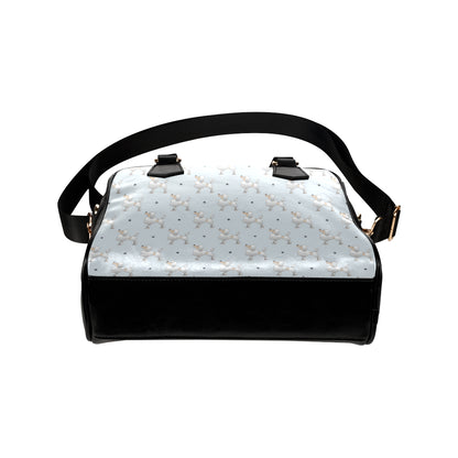 Poodle Pattern Print Design A05 Shoulder Handbag
