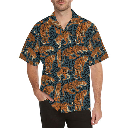 Jaguar Pattern Print Design 04 Men's Hawaiian Shirt