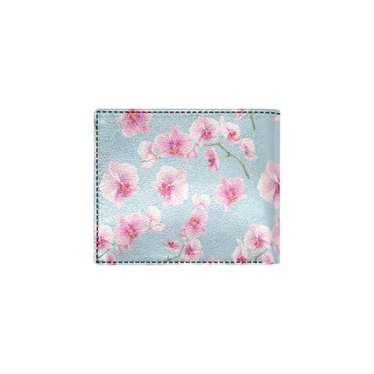 Orchid Pattern Print Design A01 Men's ID Card Wallet