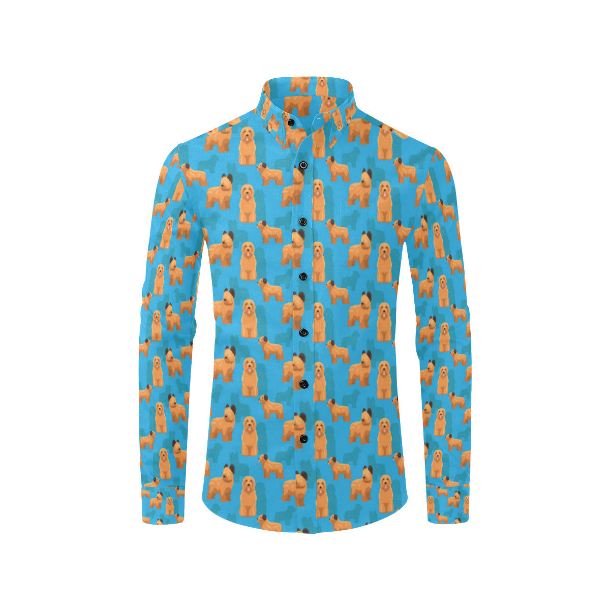 Briards Pattern Print Design 01 Men's Long Sleeve Shirt