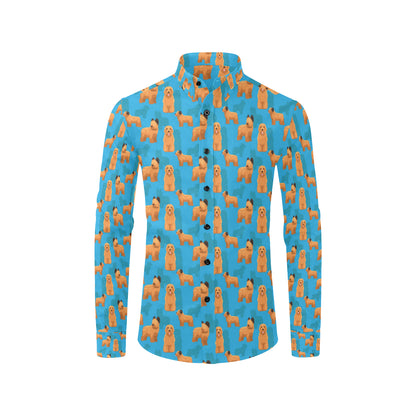 Briards Pattern Print Design 01 Men's Long Sleeve Shirt