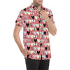 Chihuahua Pattern Print Design 01 Men's Short Sleeve Button Up Shirt