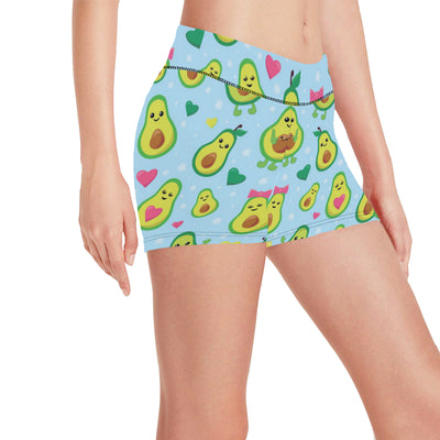 Avocado Pattern Print Design AC09 Yoga Shorts