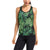 Green Fresh Tropical Palm Leaves Women's Racerback Tank Top