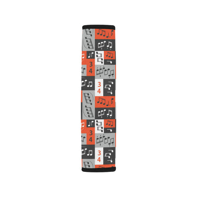 Music Note Design Themed Print Car Seat Belt Cover