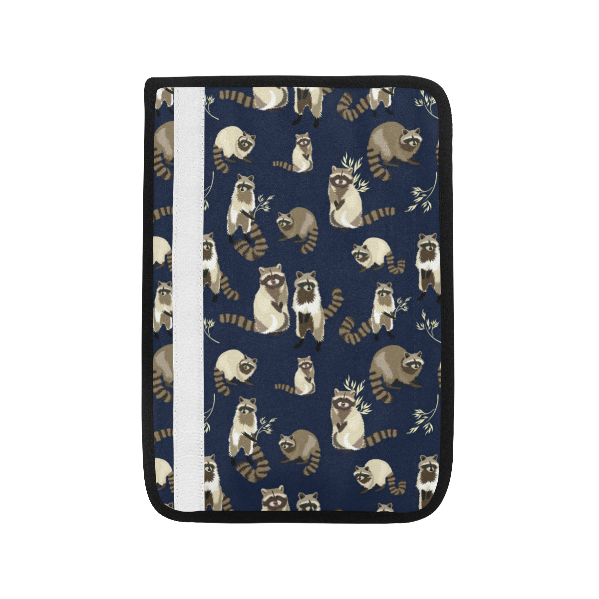 Raccoon Pattern Print Design A06 Car Seat Belt Cover