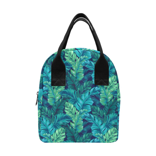 Banana Leaf Pattern Print Design BL05 Insulated Lunch Bag