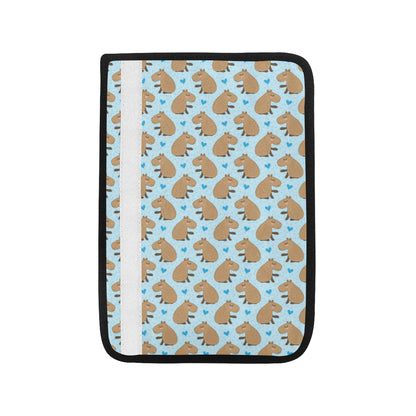 Capybara Pattern Print Design 01 Car Seat Belt Cover