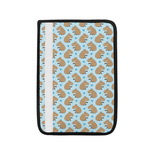 Capybara Pattern Print Design 01 Car Seat Belt Cover