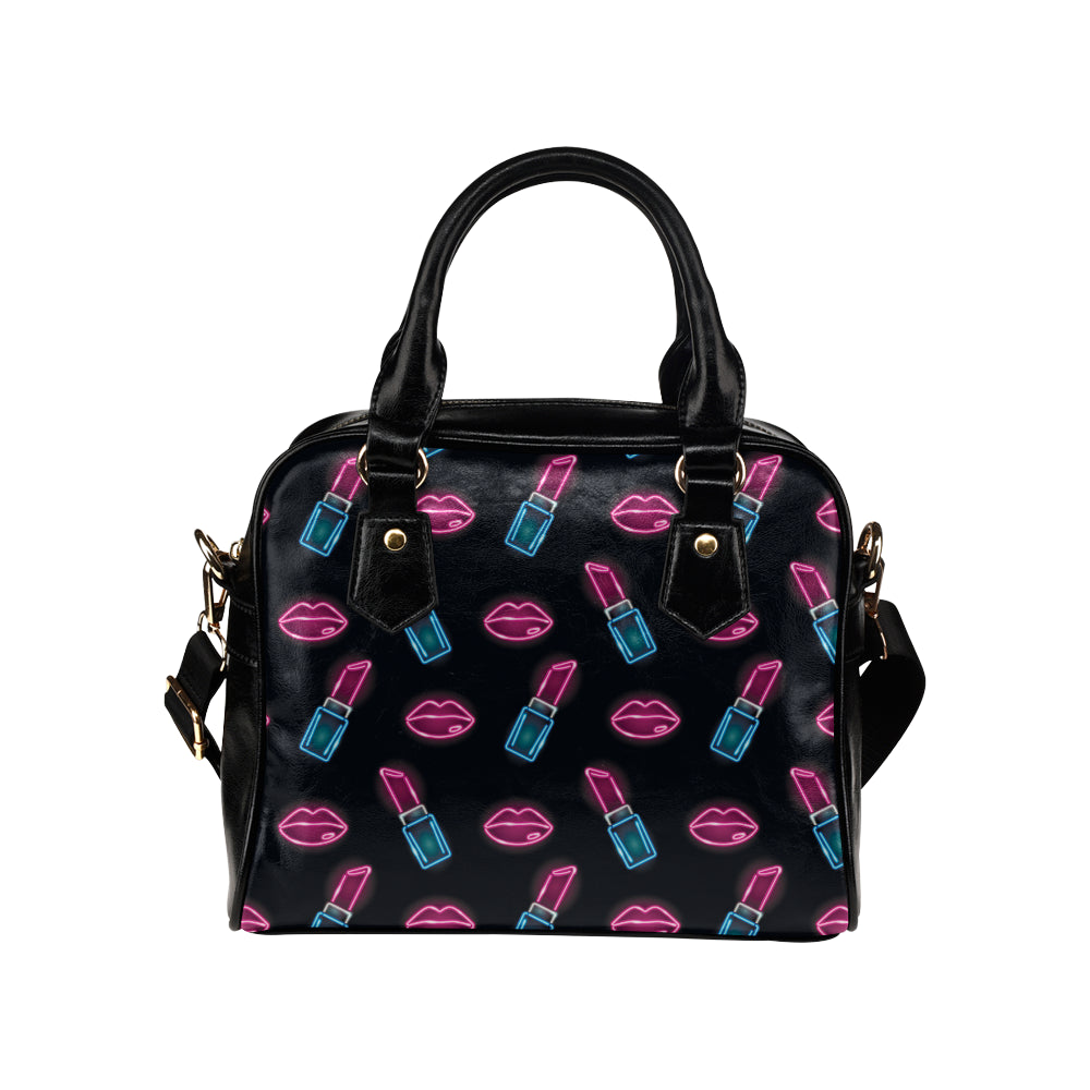 Lipstick Color Neon Pattern Print Design 03 Shoulder Handbag