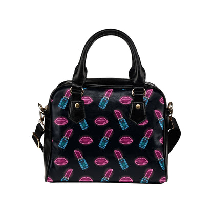 Lipstick Color Neon Pattern Print Design 03 Shoulder Handbag