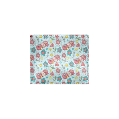 Crochet Pattern Print Design 01 Men's ID Card Wallet