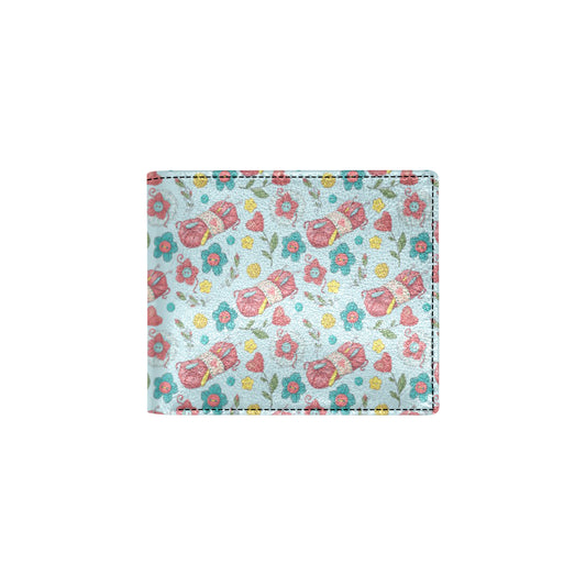 Crochet Pattern Print Design 01 Men's ID Card Wallet