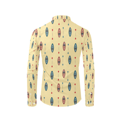 Kayak Pattern Print Design 02 Men's Long Sleeve Shirt