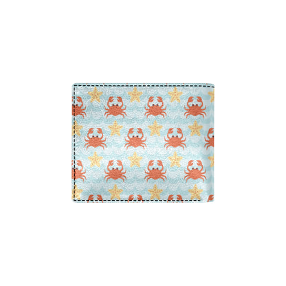 Crab Pattern Print Design 03 Men's ID Card Wallet