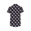 Chicken Pattern Print Design 03 Men's Short Sleeve Button Up Shirt