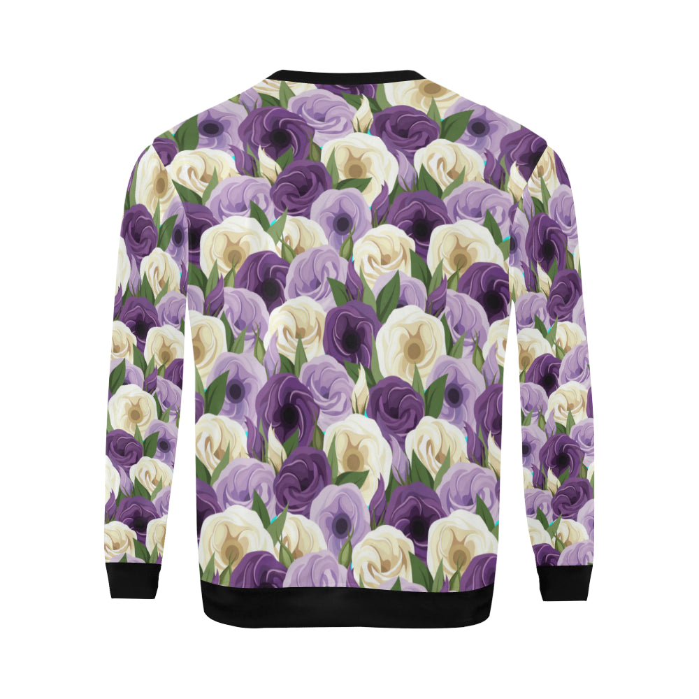 Lisianthus Pattern Print Design LT01 Men Long Sleeve Sweatshirt