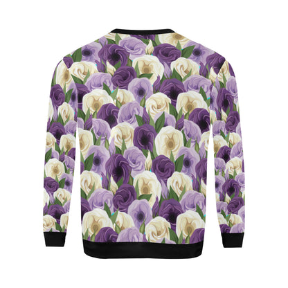 Lisianthus Pattern Print Design LT01 Men Long Sleeve Sweatshirt
