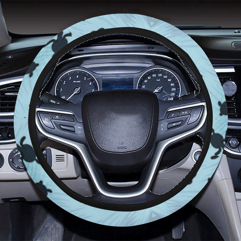 Sea Turtle Pattern Print Design T011 Steering Wheel Cover with Elastic Edge