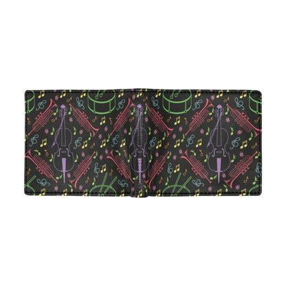 Cello Neon Pattern Print Design 02 Men's ID Card Wallet