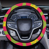 Peace Sign Pattern Print Design A01 Steering Wheel Cover with Elastic Edge