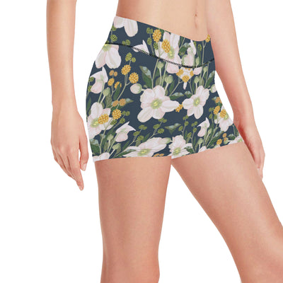 Anemone Pattern Print Design AM04 Yoga Shorts