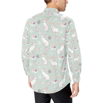Rabbit Pattern Print Design RB011 Men's Long Sleeve Shirt