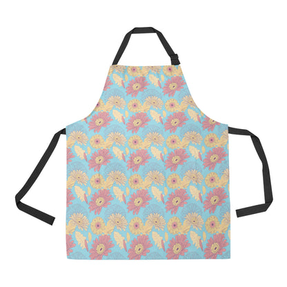 Gerberas Pattern Print Design GB04 Apron with Pocket