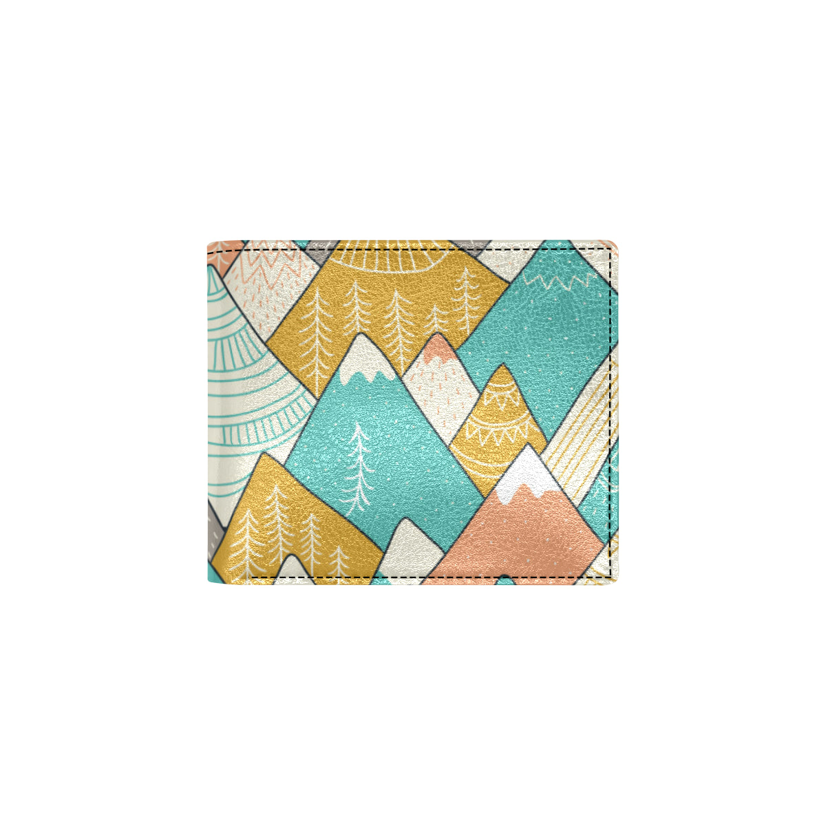 Mountain Pattern Print Design 02 Men's ID Card Wallet