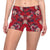 Rose Red Pattern Print Design RO07 Yoga Shorts