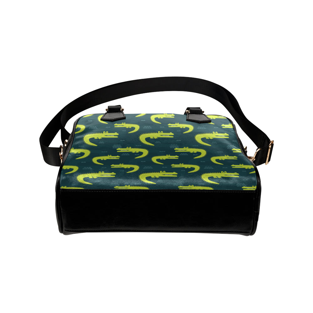 Alligator Pattern Print Design 03 Shoulder Handbag