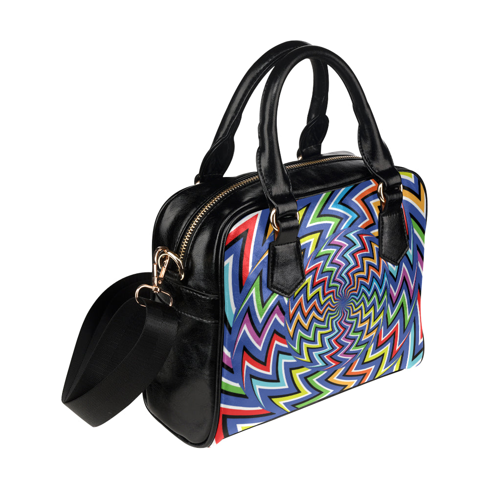 Optical illusion Pattern Print Design A02 Shoulder Handbag